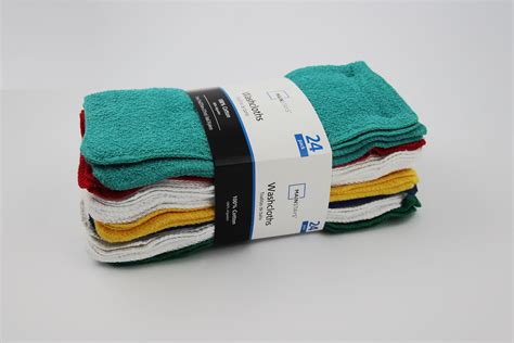 Walmart washcloths - Arkwright Makeup Remover Wash Cloth - (Case of 144) Bulk 100% Cotton Soft Quick Dry Fingertip Face Towel Washcloths for Hand and Make Up, 13 x 13 in, Black Quick-Drying Facial Towel for Kids and Adults - Soft and Absorbent Washcloth for Makeup Removal and Bathroom Use - Home Essential